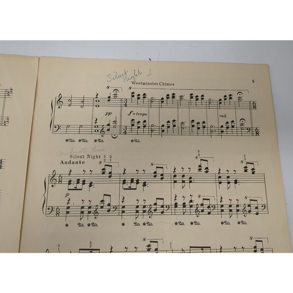 1950 CHIMES AT YULETIDE CHRISTMAS vintage sheet music piano solo CARL T. ANSTINE - Picture 10 of 10